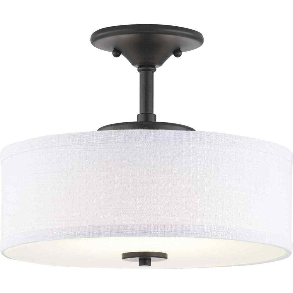 Progress Lighting Inspire Collection Graphite Integrated LED Semi-Flush Mount