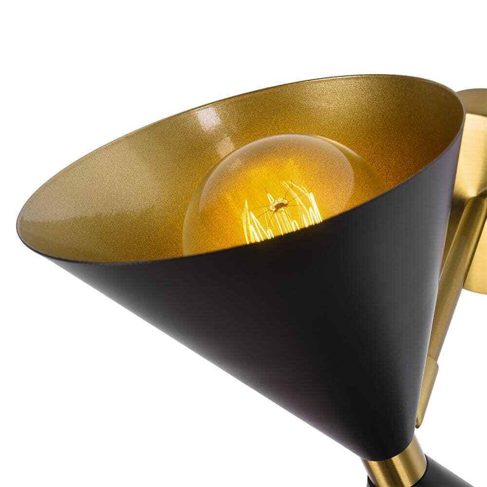 RRTYO 2-Light Black Wall Sconce with Light Direction of Up and Down YL002404