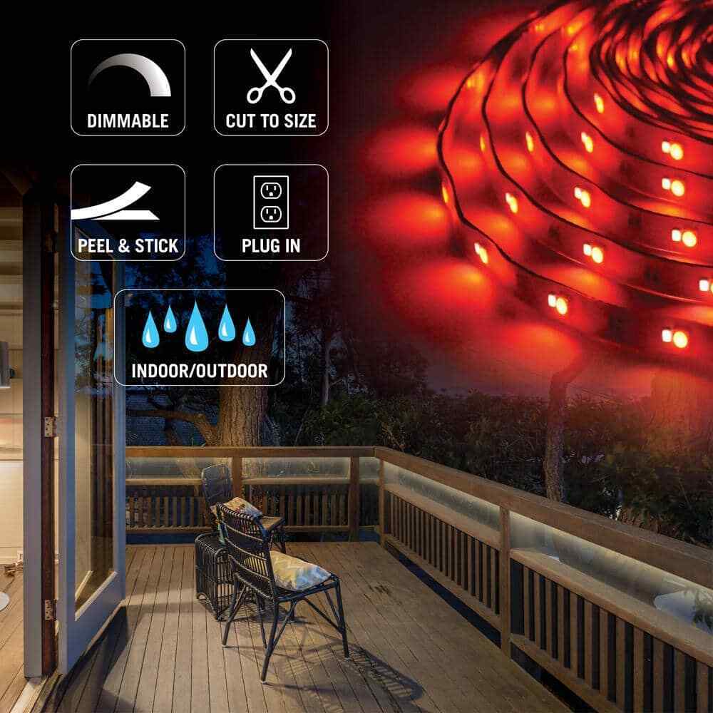 Armacost Lighting RibbonFlex Home 24 ft. RGB+W Indoor/Outdoor LED Tape Light Kit