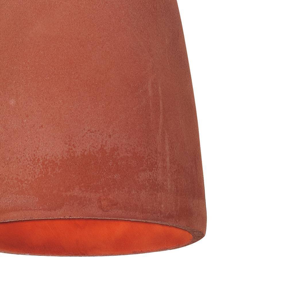 Transglobe 1-Light Rust Bohemian Mini Pendant Light with Concrete Shade