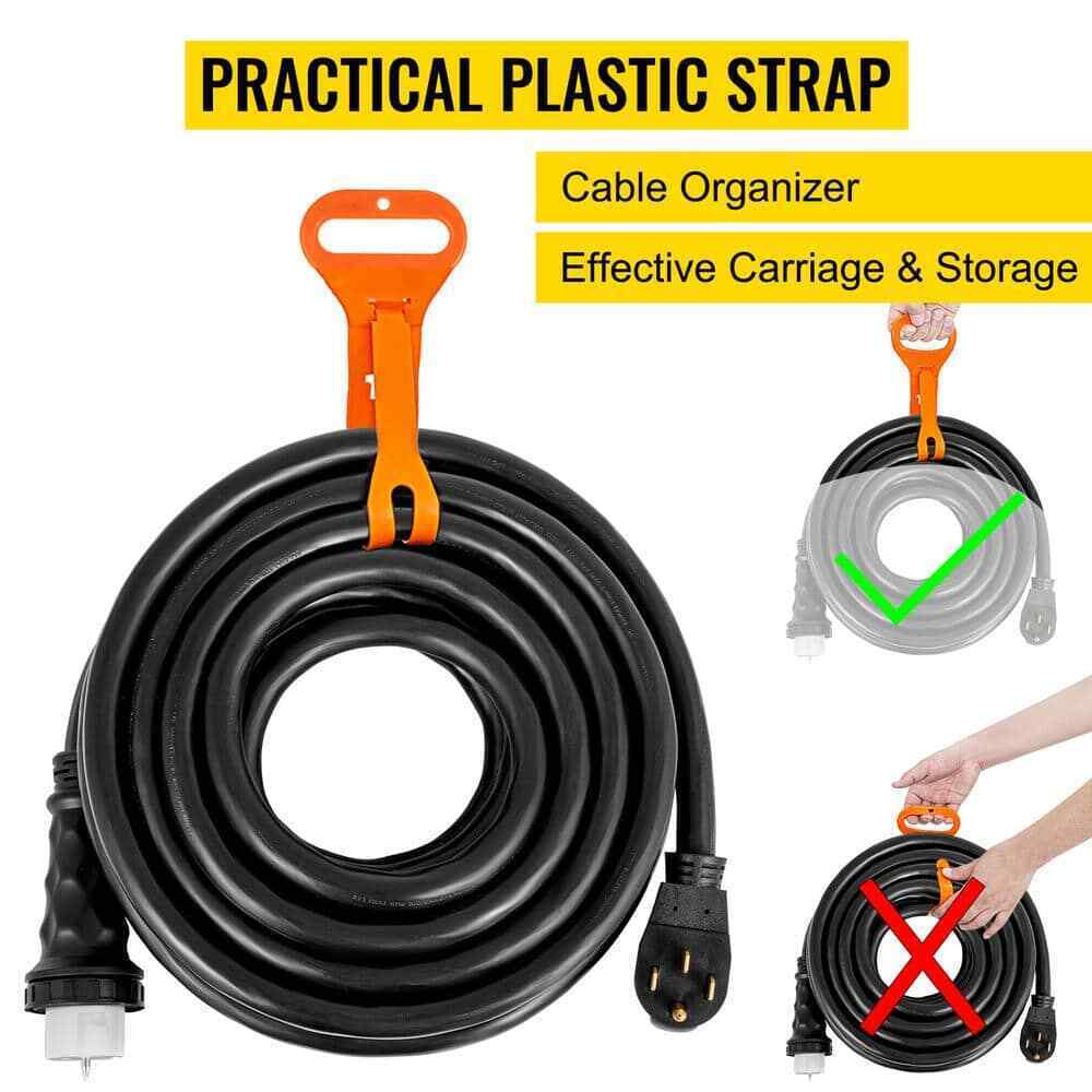 VEVOR 10 ft. Generator Extension Power Cord 250-Volt 50 Amp Twist Lock