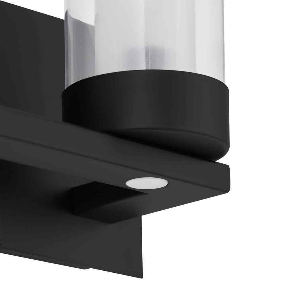 Home Decorators Samantha 3Light Matte Black LED Integrated Bathroom Vanity Light
