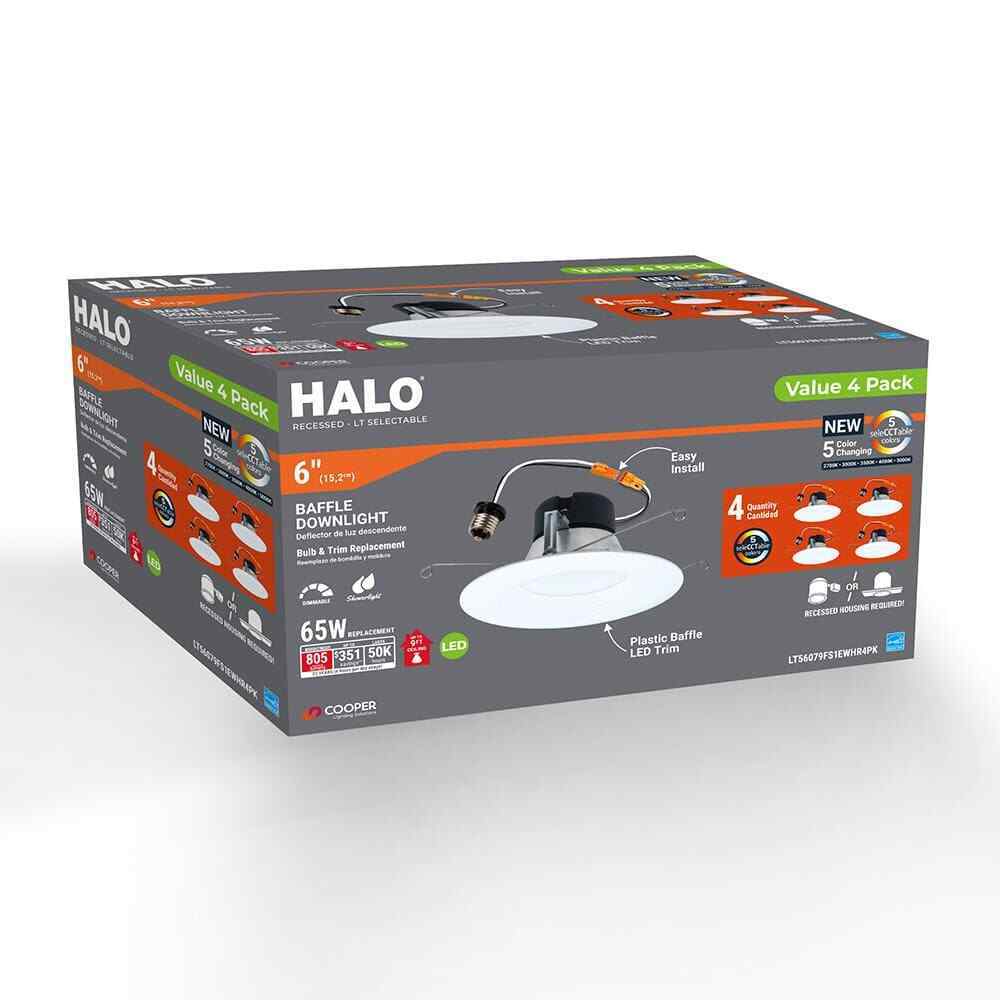HALO LT 5/6 in. LED Retrofit Module with Baffle Trim 5CCT 750lm