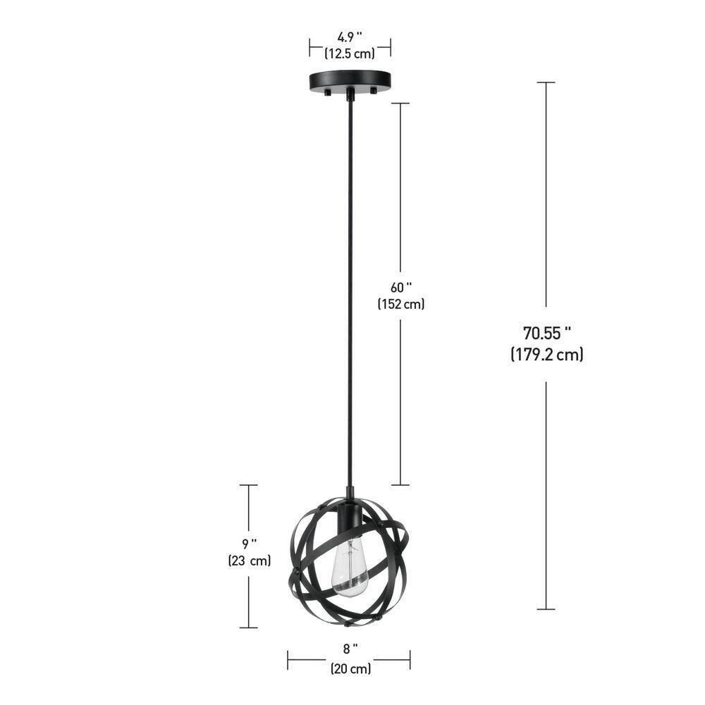Globe Electric Tatum 1-Light Dark Bronze Pendant Lighting