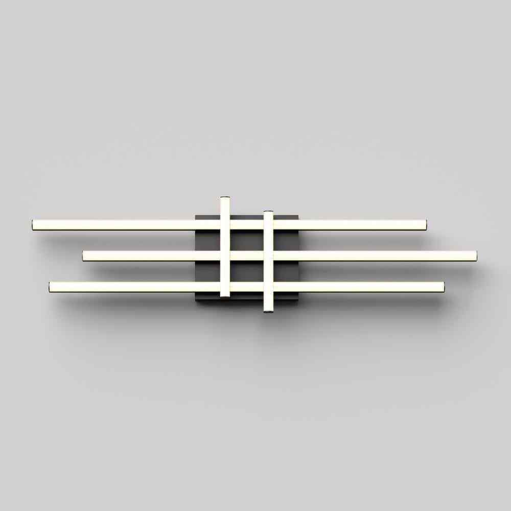 Artika Grid 27 in. Light Matte Black LED 3 CCT Vanity Light Bar for Bathroom