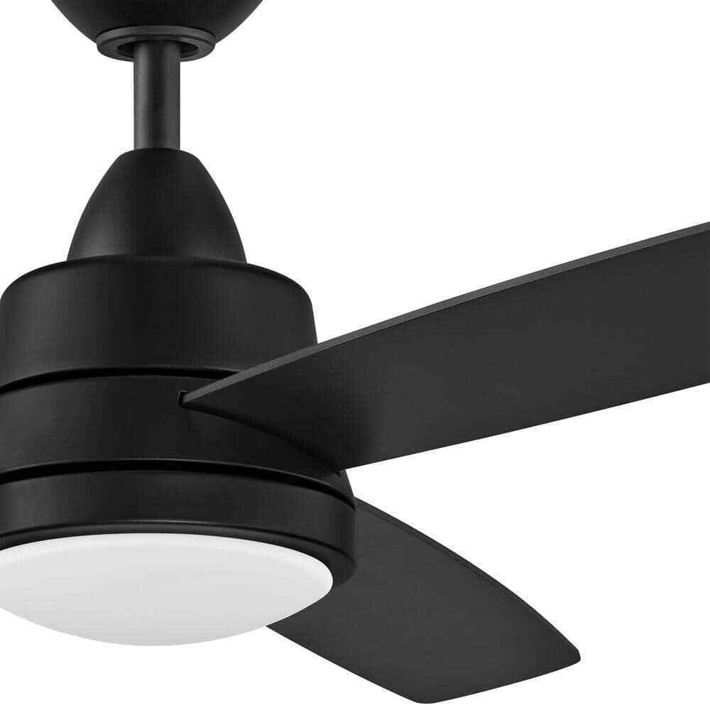 Hampton Bay Caprice 52 in. LED Black Ceiling Fan w/ Light Kit and Remote Control