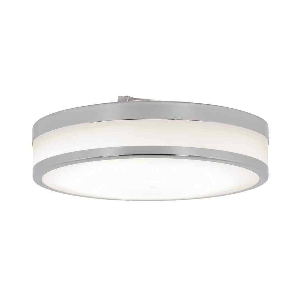 Artika Luna 12 in. 1-Light Chrome Integrated LED Modern Ceiling Light Fixture