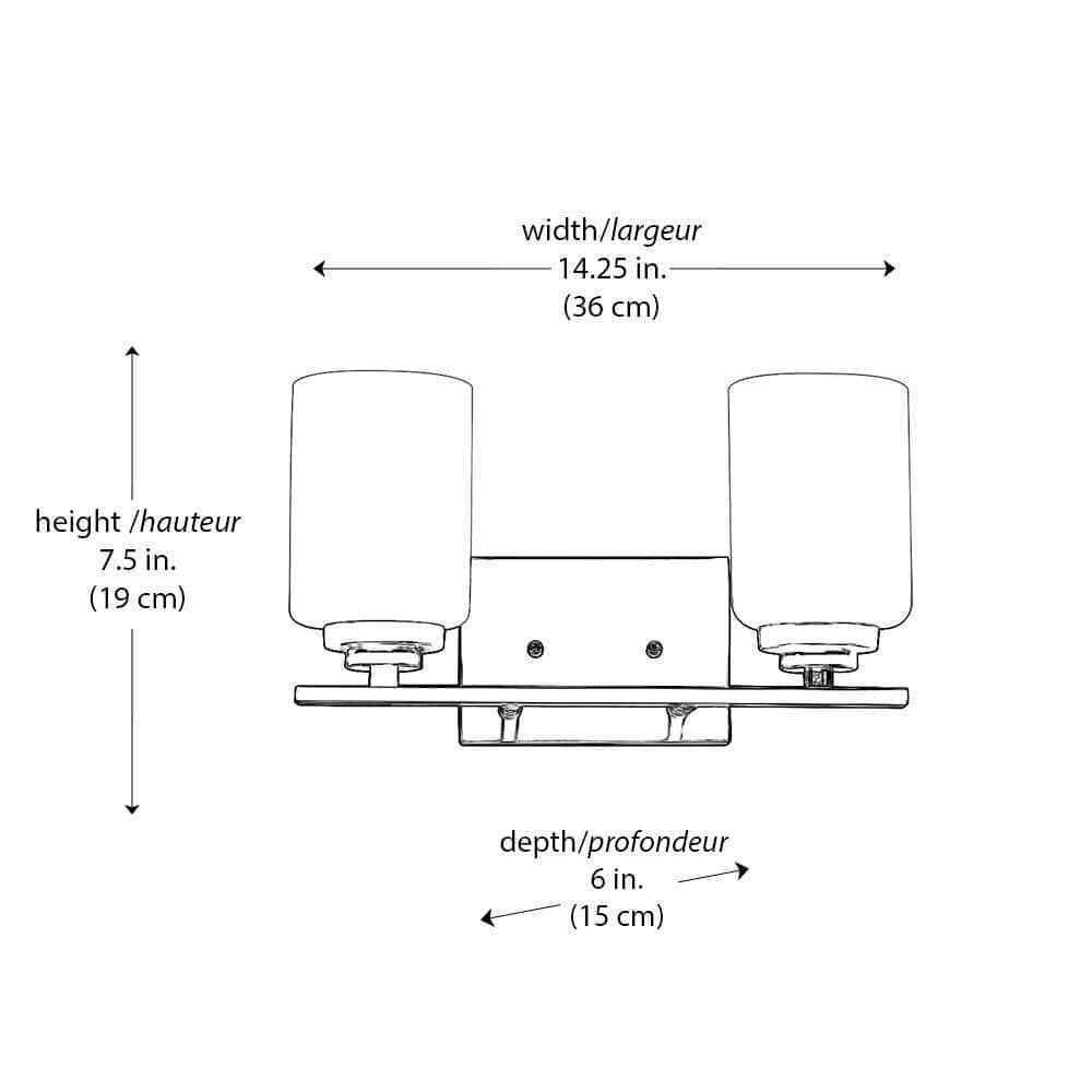 Bel Air Lighting Mod Pod 14.25 in. Rubbed Bronze Bathroom Vanity Light Fixture