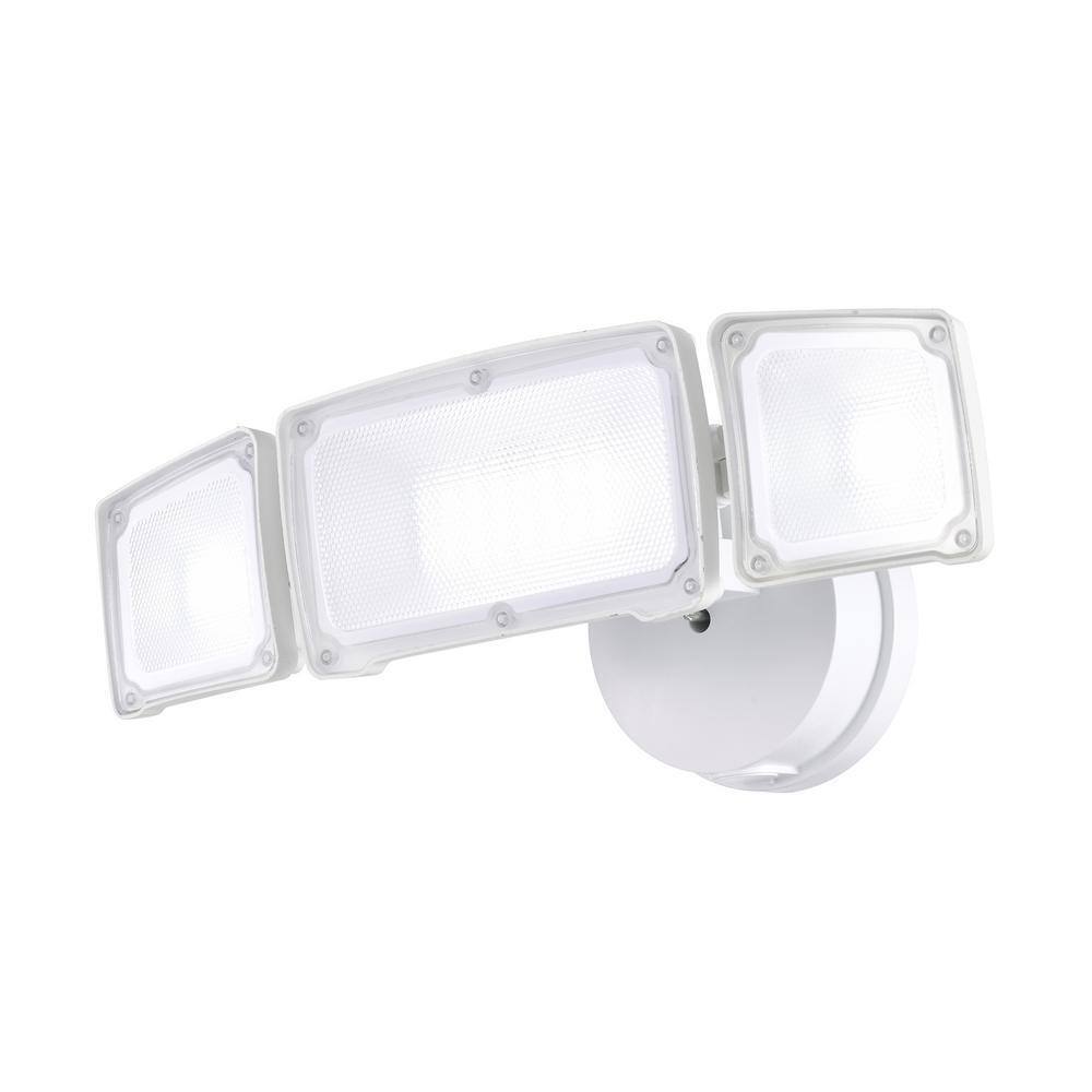 AWSENS White Outdoor LED Security Flood Light Wall or Eave Mount Flood Light