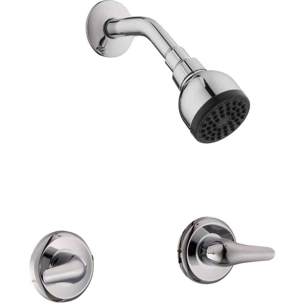 Glacier Bay Aragon Double Handle 1-Spray Shower Faucet 1.75 GPM in Chrome