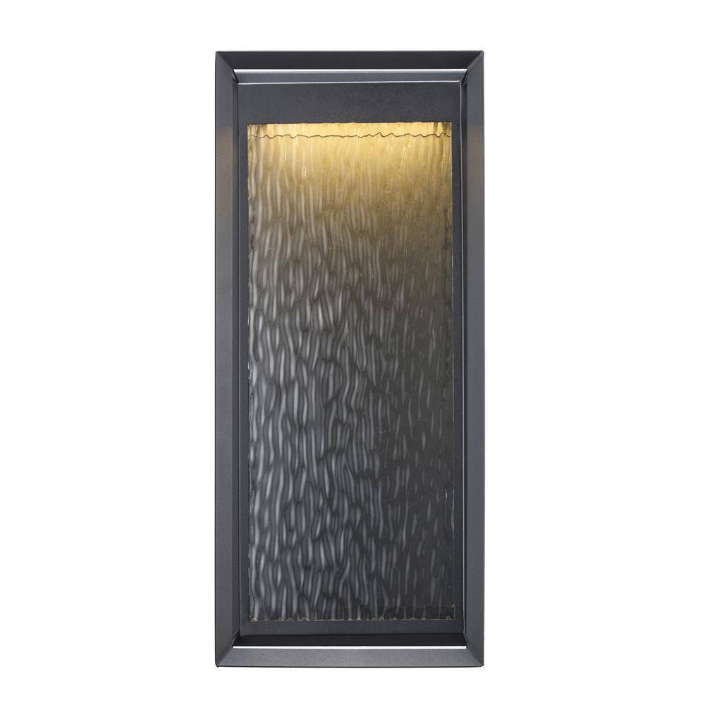 Bel Air Lighting Steelwater 23 in. Black LED Outdoor Wall Light Fixture