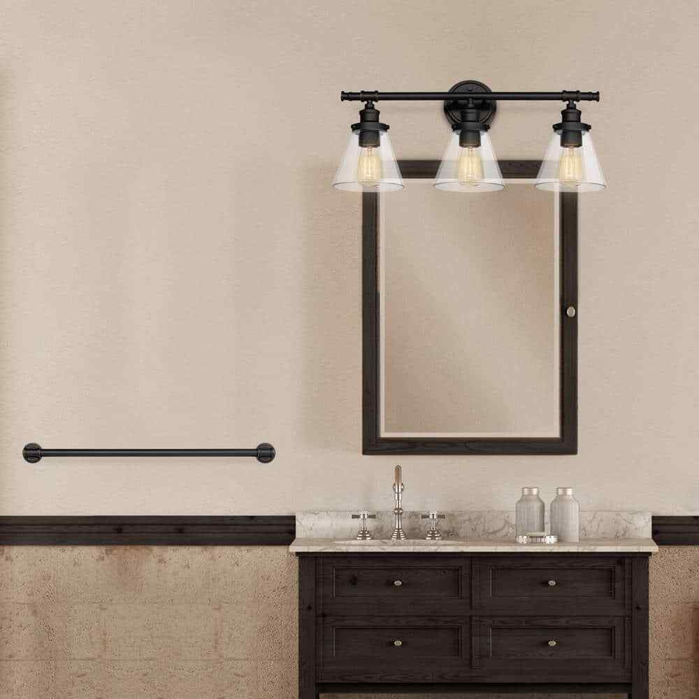 Globe Electric Parker 3-Light Oil Rubbed Bronze 5-Piece Bath Light Set
