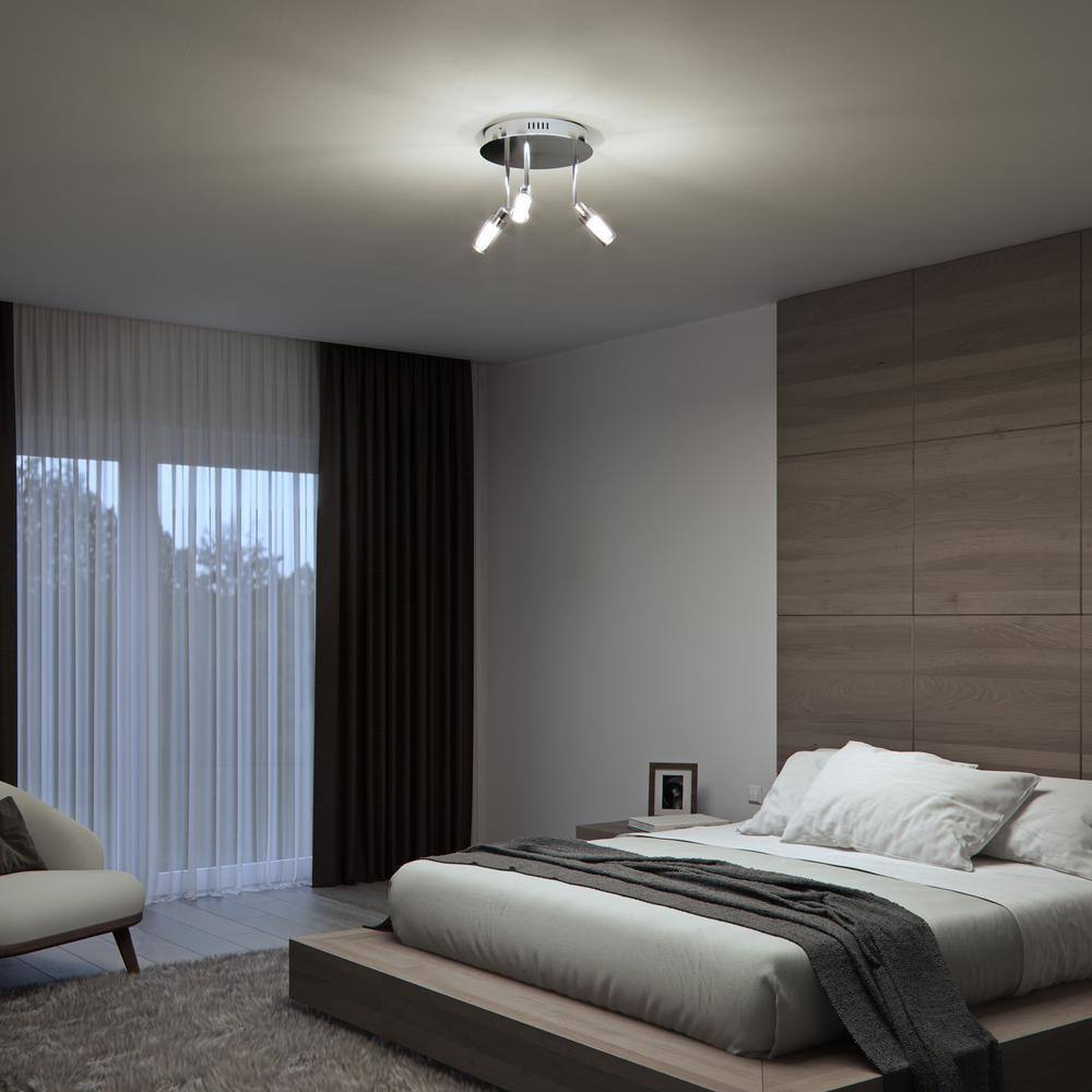 Artika Matrix Sky 10.8 in. 3-Light Chrome LED Semi-Flush Mount CL3MT-C1