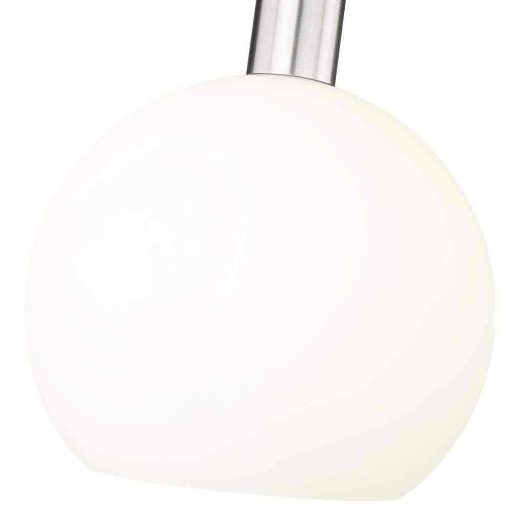 Margo 9.75 in. Bubble Pendant Brushed Nickel w/ White Glass Shade