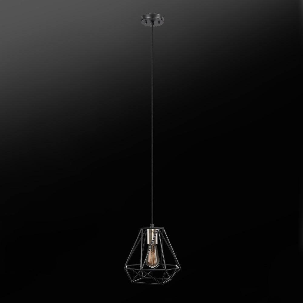 Globe Electric Dawson 1-Light Dark Bronze Plug-In or Hardwire Pendant Lighting