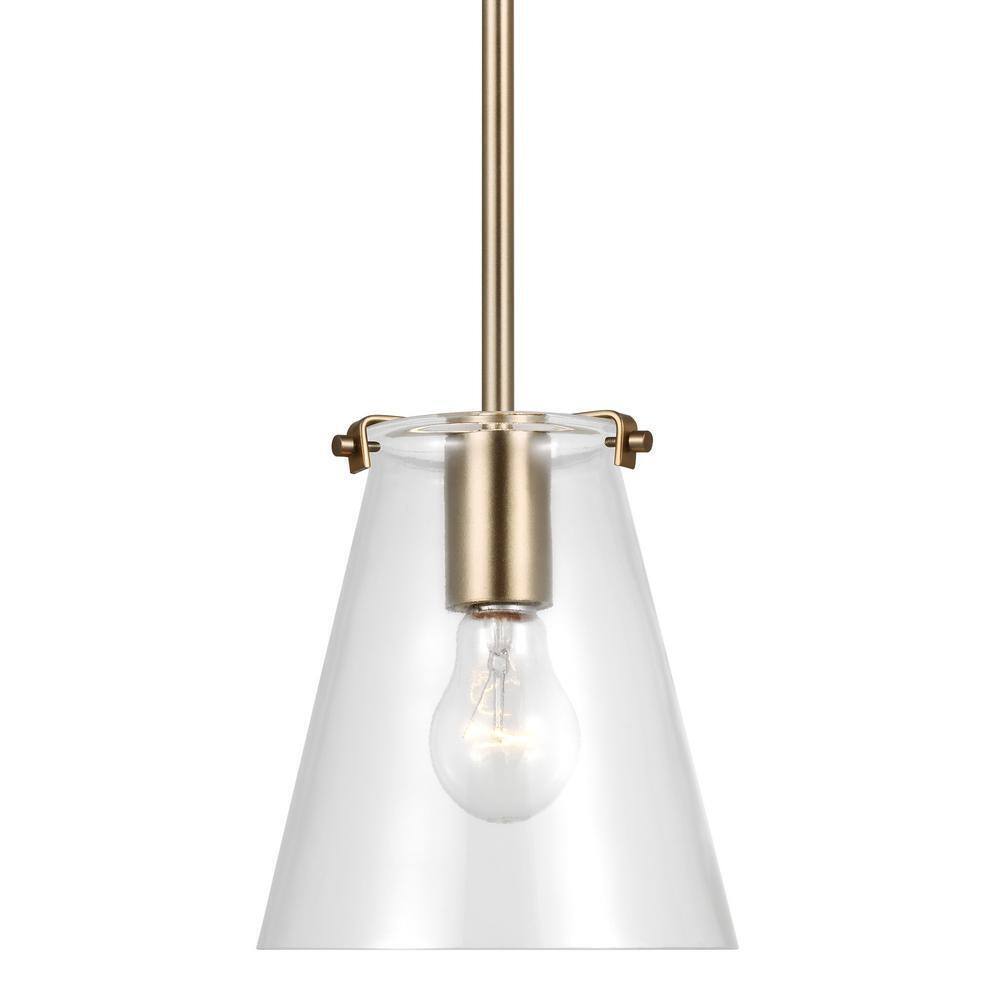 Generation Lighting Blaine 1-Light Satin Brass Hanging Pendant