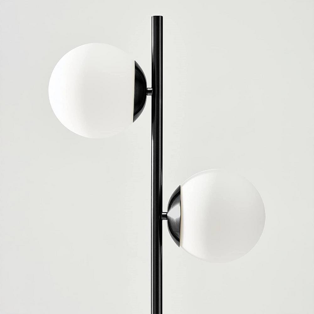 Brightech Sphere 65 in. Classic Black Modern 2-Light LED Floor Lamp