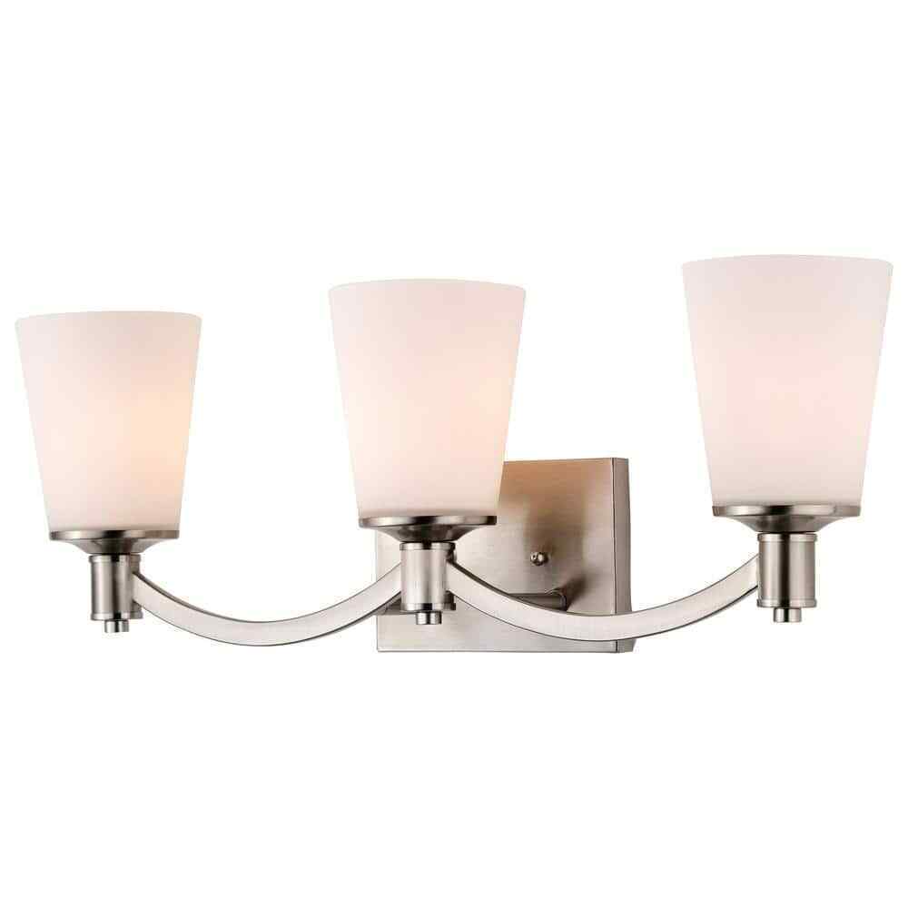SATCO 3-Light Brushed Nickel Bath Light 60/5823