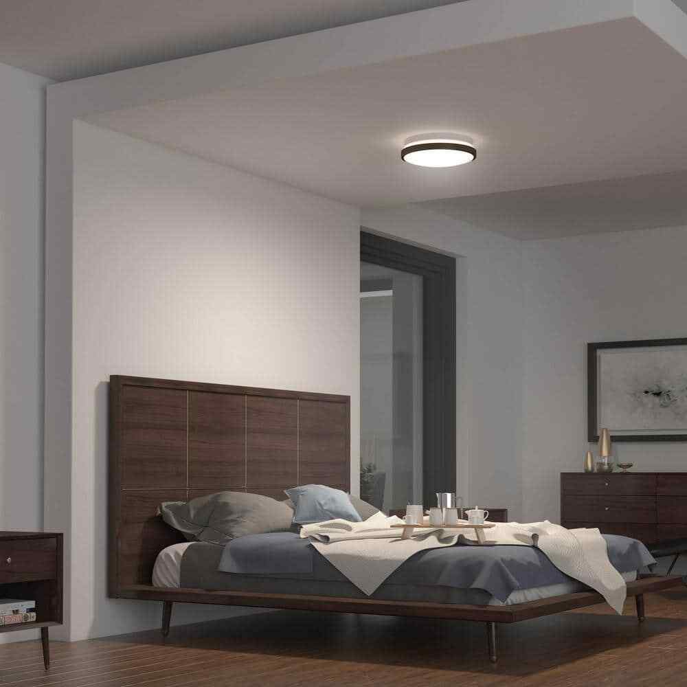 Artika Orion 12 in. 1-Light Bronze Integrated LED Flush Mount Ceiling Light