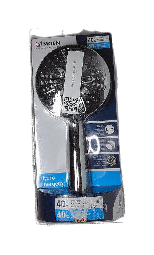 MOEN HydroEnergetix 8-Spray Wall Mount Handheld Shower Head 1.8 GPM in Chrome