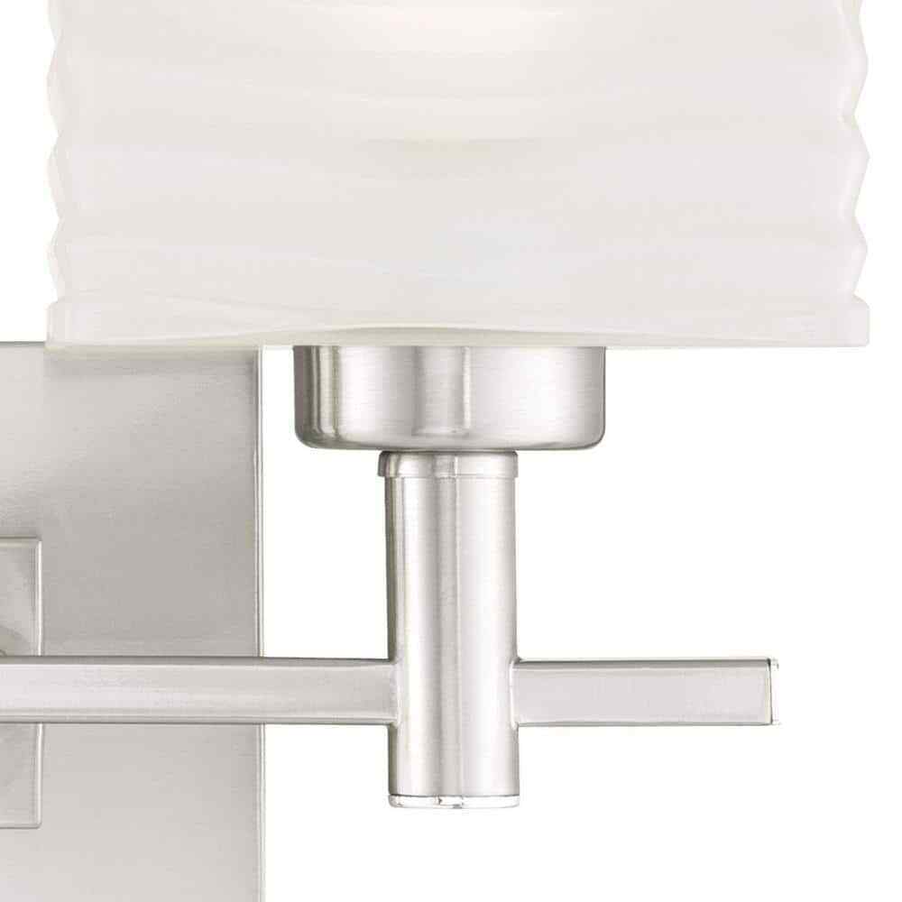 Westinghouse Alexander 2-Light Brushed Nickel Wall Mount Bath Light 6303900