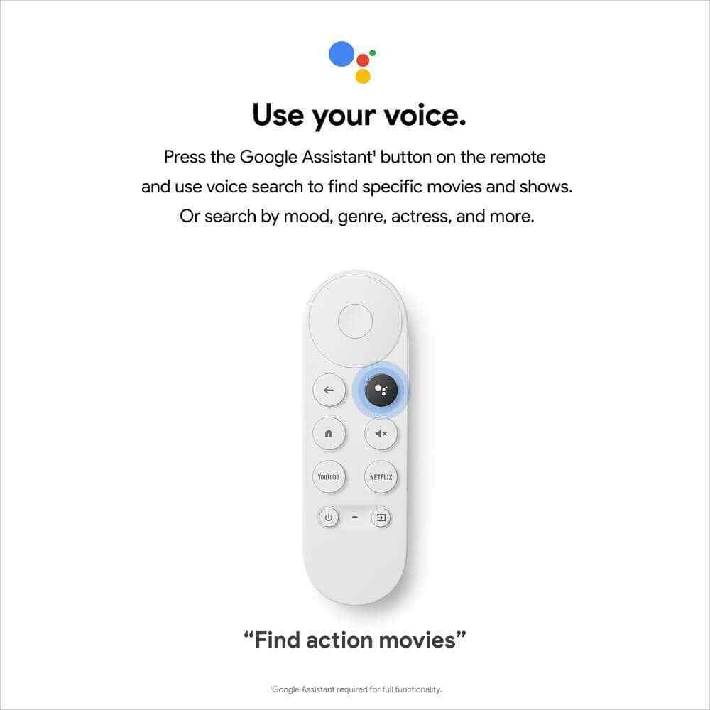 Google Chromecast with Google TV - Streaming Entertainment in 4K HDR - Snow