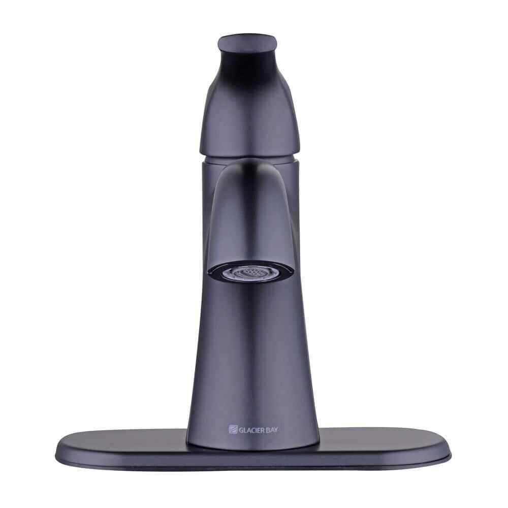 Glacier Bay Arnette Single Handle Single Hole Bathroom Faucet in Matte Black