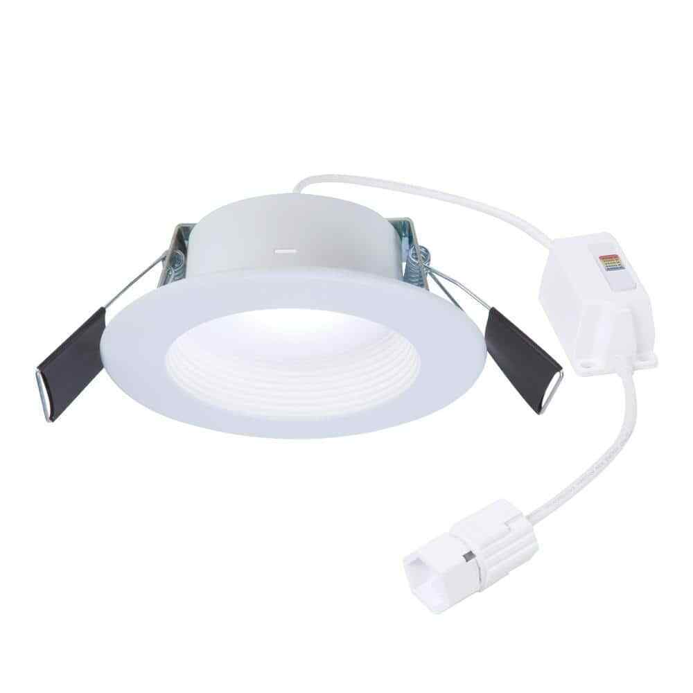 HALO QuickLink 4 in. CCT Integrated LED Recessed Light Baffle Trim 5-Pack
