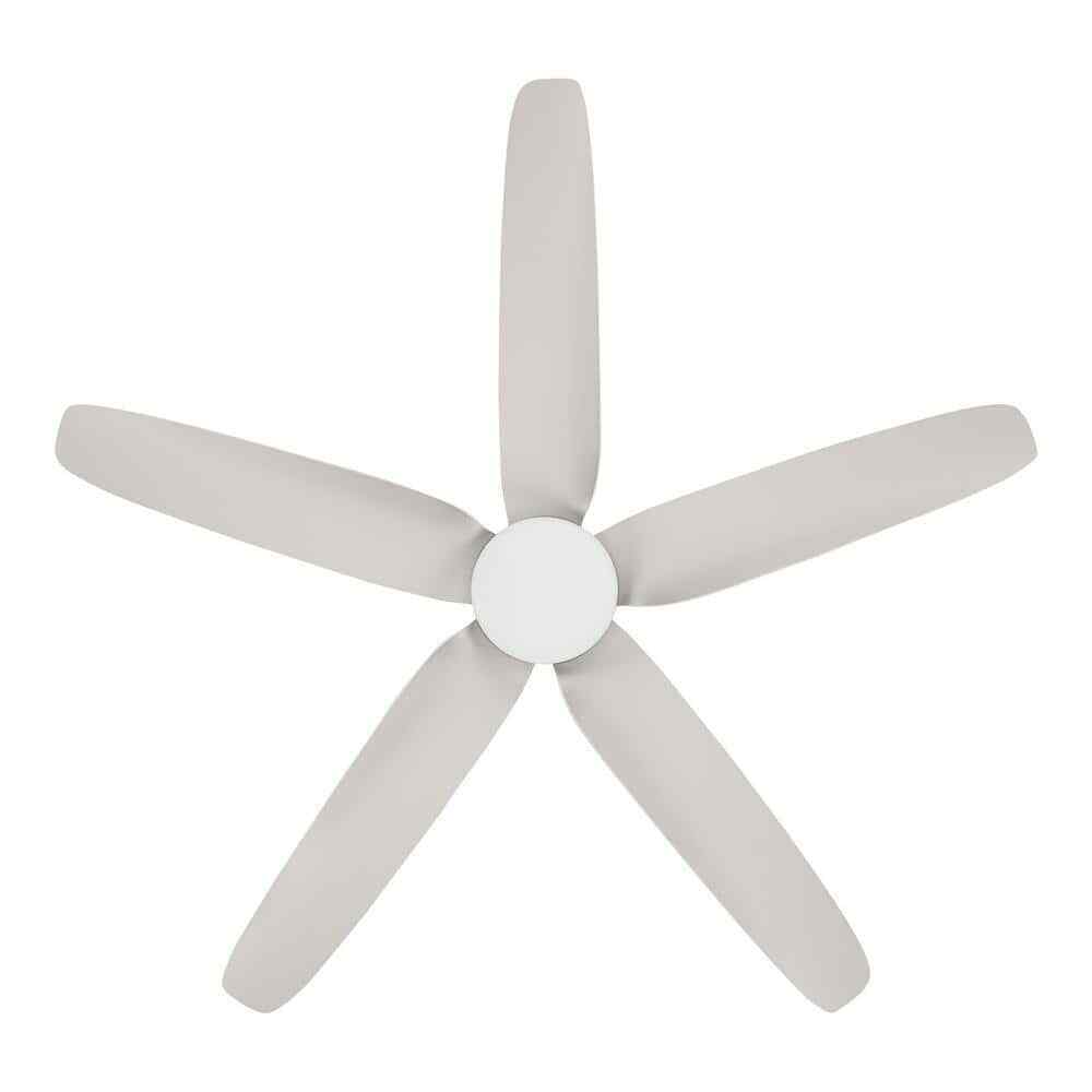 Hampton Bay Ceva 54 in. Indoor/Outdoor Brushed Ceiling Fan w/ Light and Remote