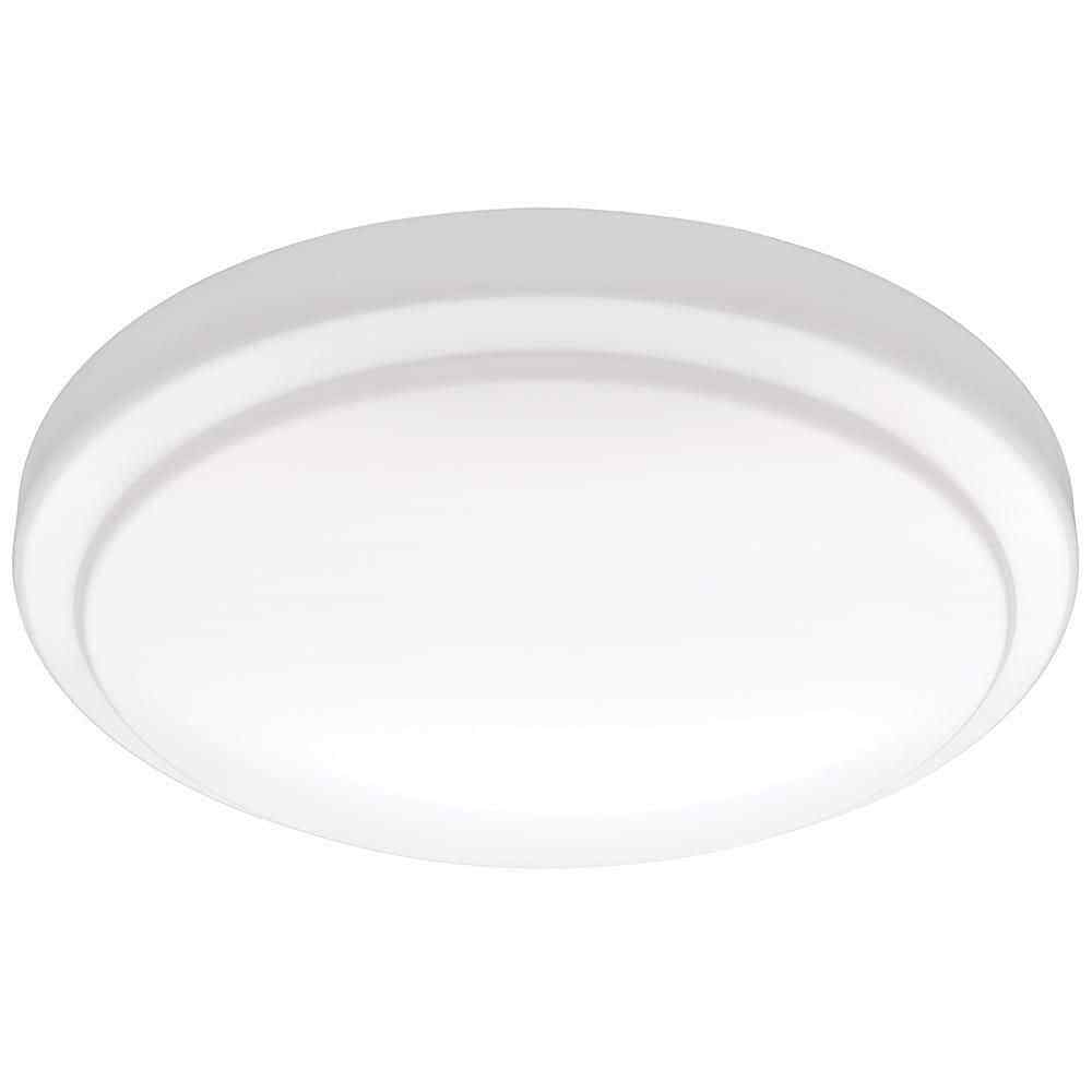 Commercial Electric 12 in White Round Closet Light LED Flush Mount Ceiling Light