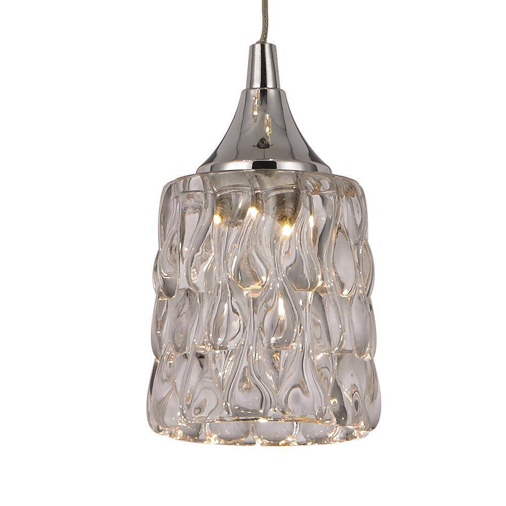 15-Watt Polished Chrome Integrated LED Pendant Ceiling Light Fixture Dimmable
