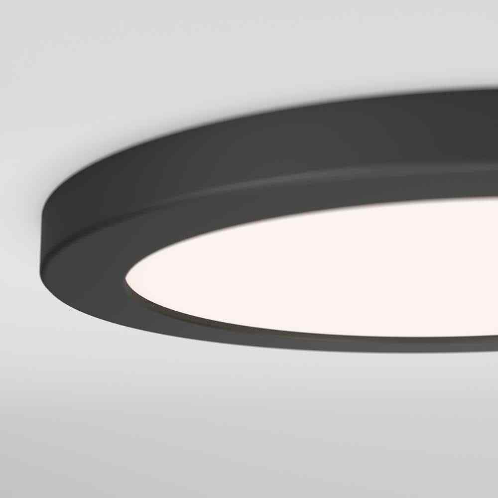 Artika Europa Disk Black Modern LED 3 CCT Flush Mount Ceiling Light Fixture