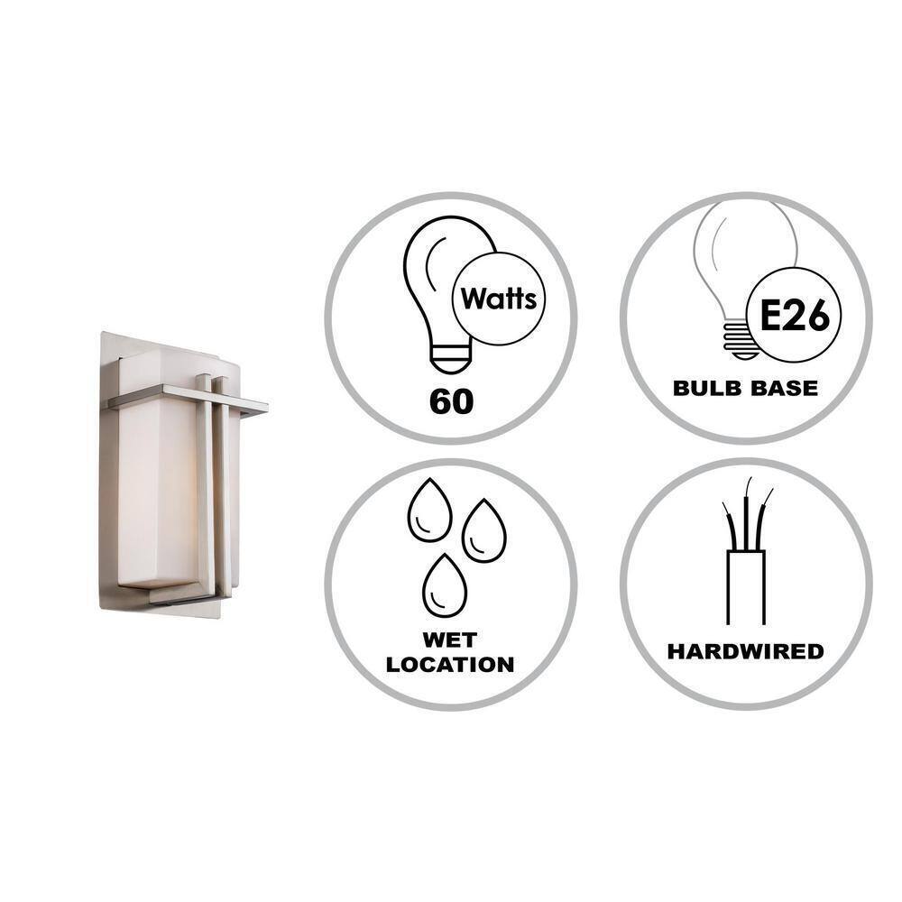 Bel Air Lighting Doheny 1-Light Steel Modern Outdoor Wall Light Fixture