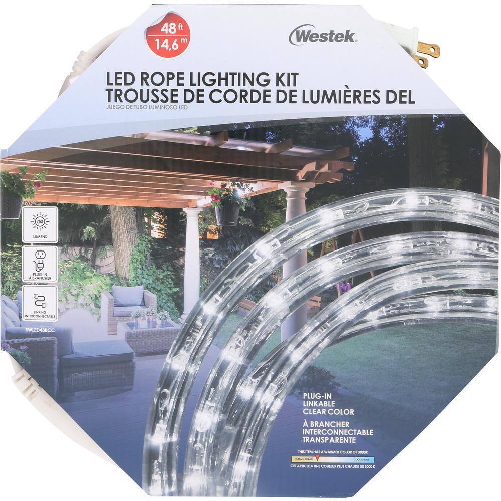 Westek Indoor/Outdoor 48 ft. White LED Rope Light Kit LROPE48W