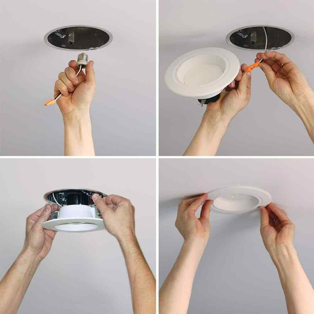 Halo 5-6 in. LED Recessed Ceiling Light Fixture Retrofit Downlight 5-Pack