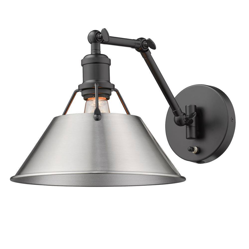 Golden Lighting Orwell 9 in. Matte Black Sconce