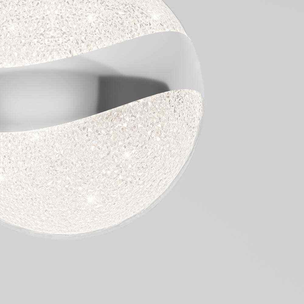 Artika Wavey Ball 20-Watt LED Chrome Modern Hanging Mini Pendant Light Fixture
