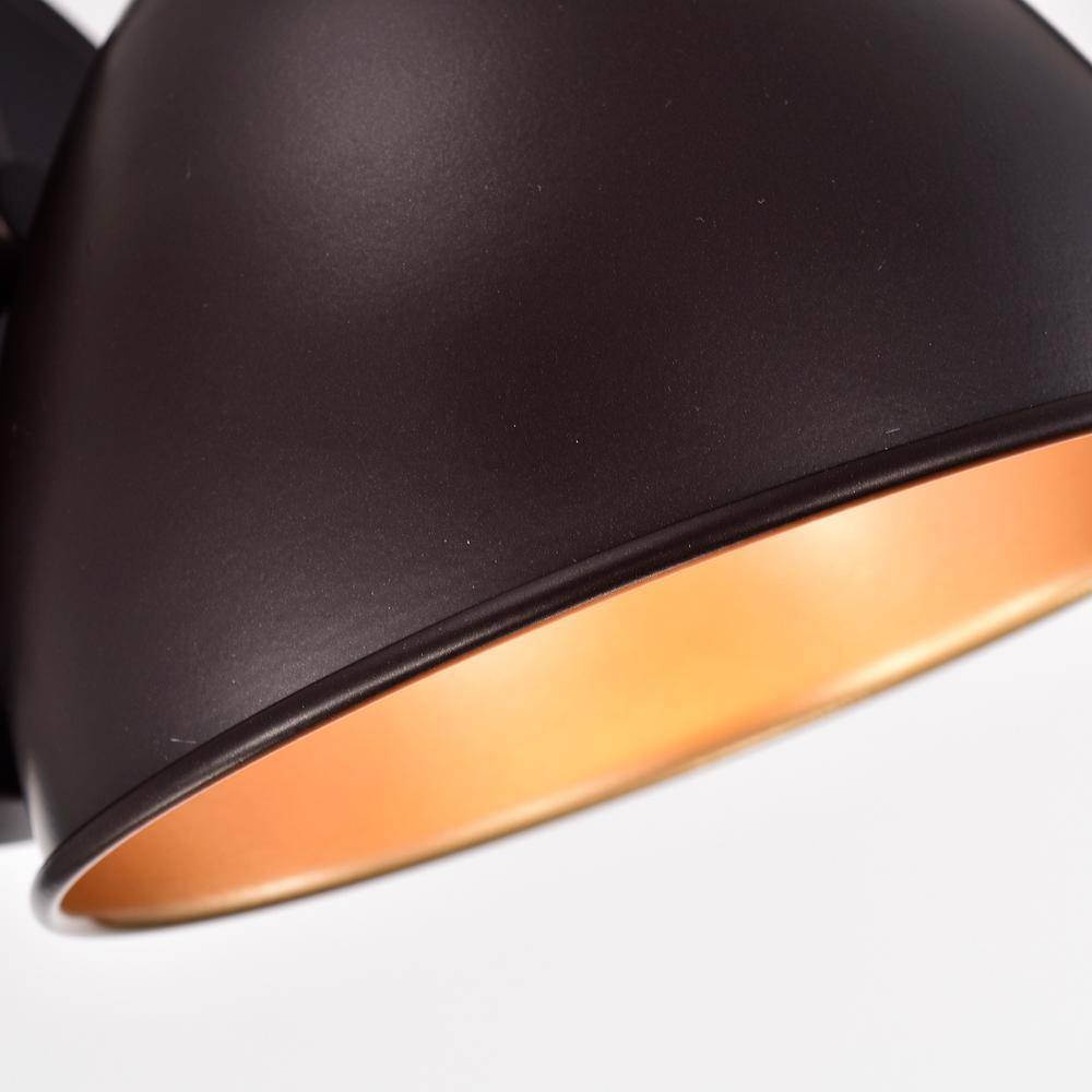 Jushua 1-Light Oil Rubbed Bronze Industrial Wall Light Sconce with Metal Shade