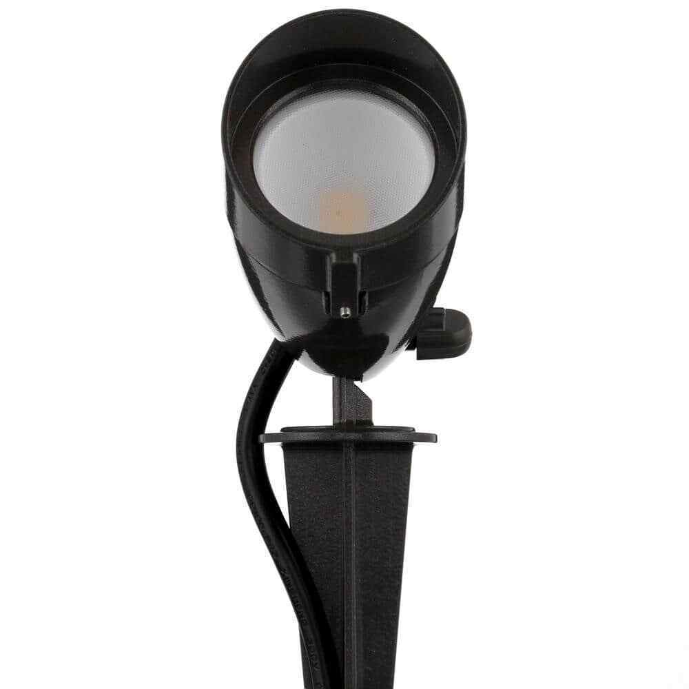 Commercial Electric Bronze Line Voltage LED Spike Light w/ Adjustable lamp head