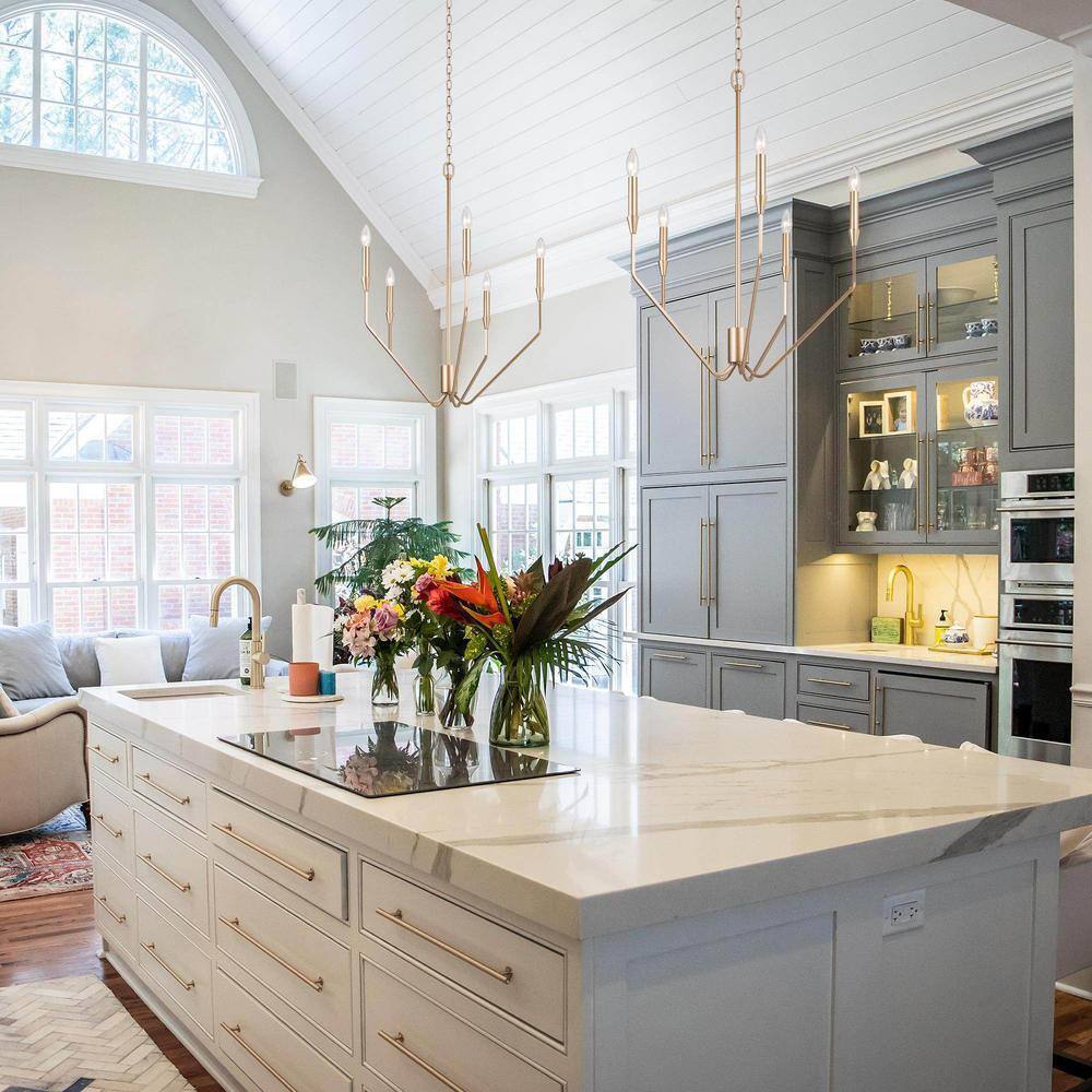 Uolfin 5-Light Transitional Chandelier Pendant Light for Kitchen Bedroom