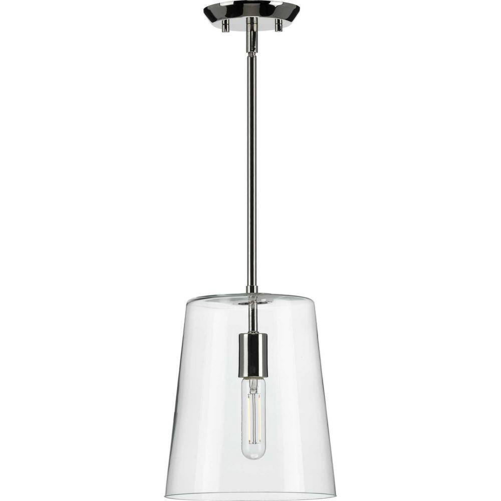 Progress Lighting Clarion 1-Light Polished Nickel Small Pendant