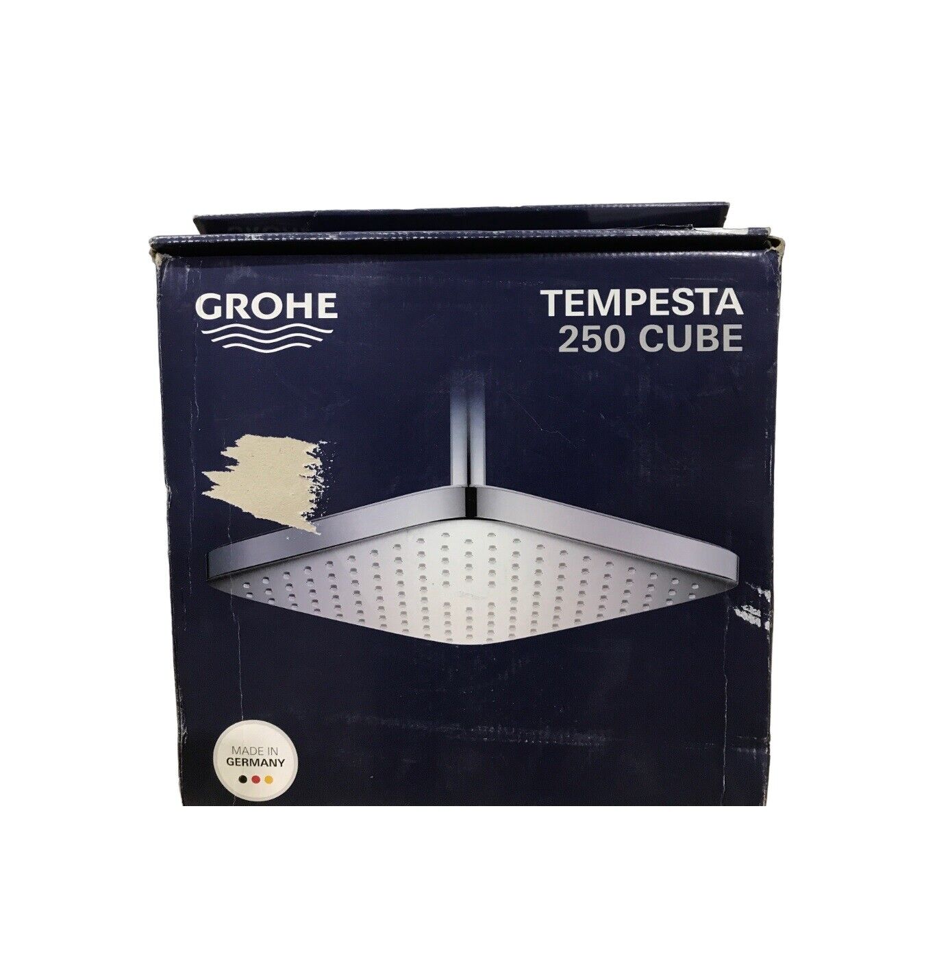 GROHE Tempesta 250 1-Spray Patterns Wall Mount Rain Shower Head Brushed Nickel