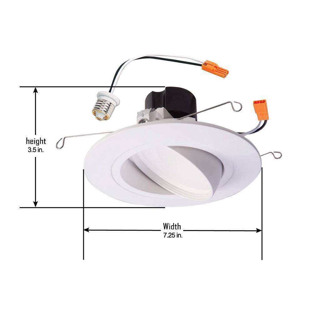HALO 3000K White Integrated LED Gimbal Recessed Trim Module 90 CRI CCT