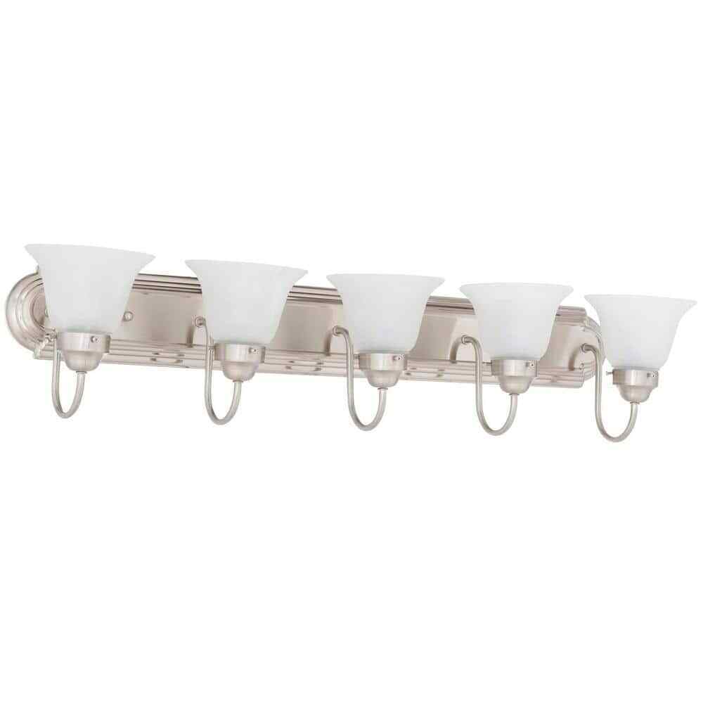 Volume Lighting 5-Light Brushed Nickel Bath Vanity Light Fixture