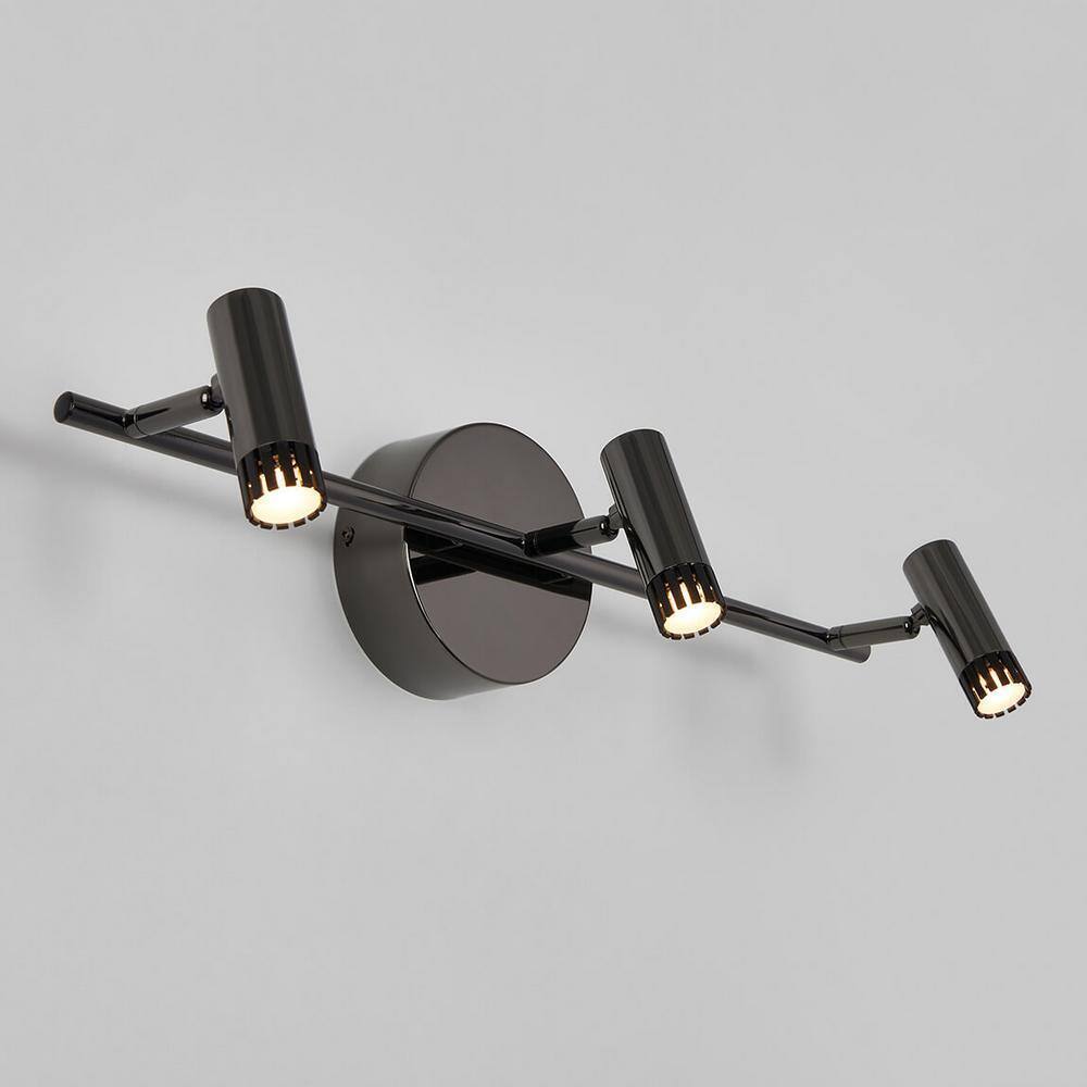 Artika Era 2ft. 3-Light Black Industrial Integrated LED Fixed Track Lighting Kit