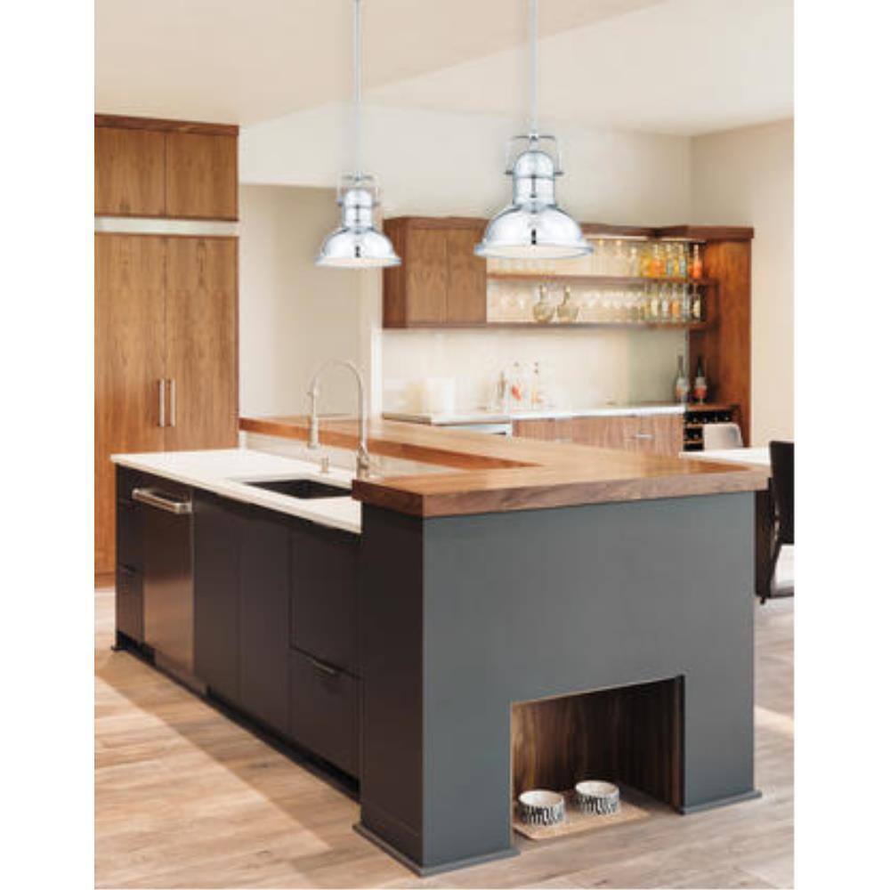 Westinghouse Boswell 1-Light Chrome LED Mini Pendant w/ Frosted Acrylic Lens