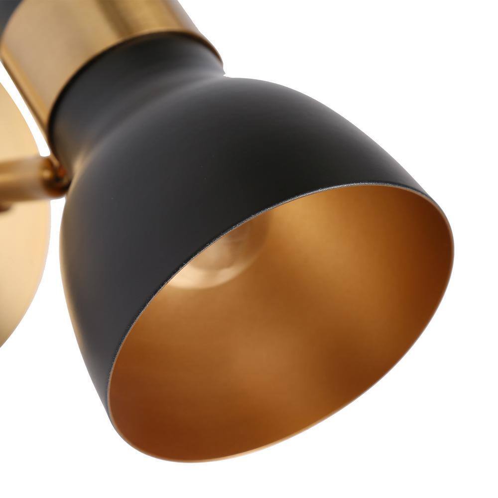 Zevni Suddly 1-Light Modern Brass Gold Wall Sconce 4.7" Industrial Vanity Light