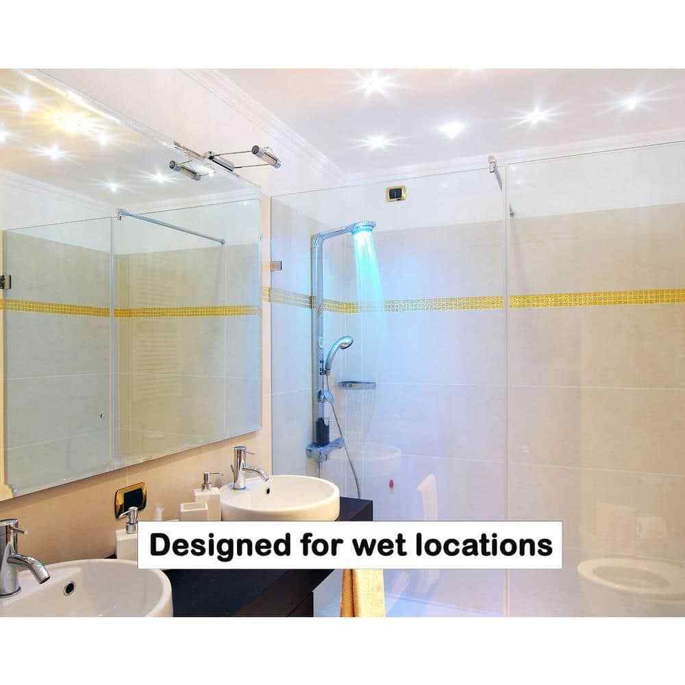 Commercial Electric 6 in. White Integrated LED Recessed Trim Kit 4-Pack