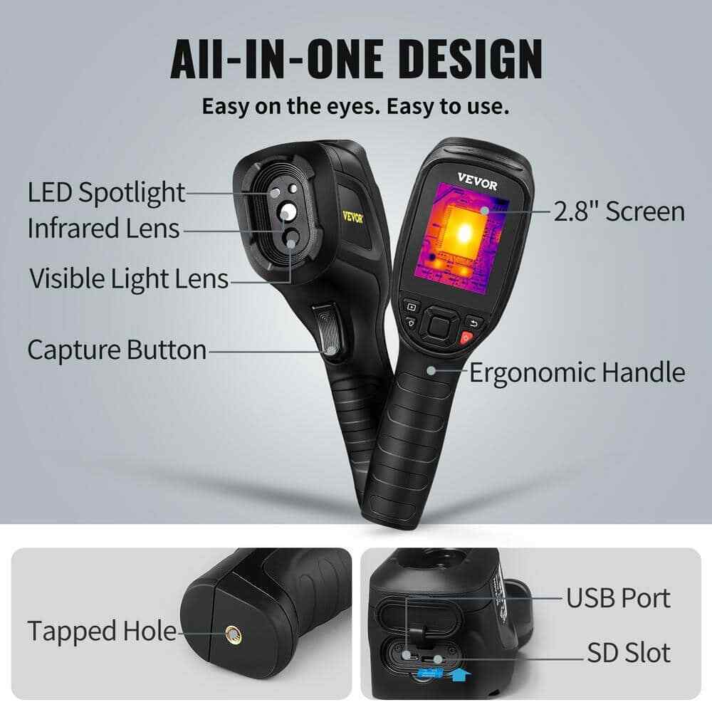 VEVOR Thermal Imaging Camera 240x180 IR Resolution 43200 Pixel Infrared Camera
