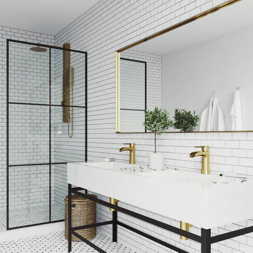 VIGO Paloma Single Handle Single-Hole Bathroom Faucet in Matte Brushed Gold